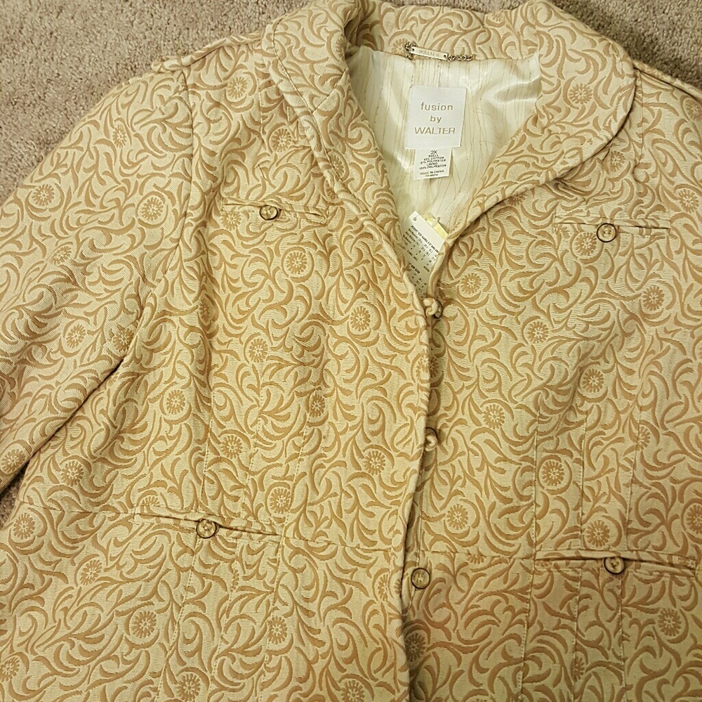 Fusion by Walter embroidered jacket size 2XL